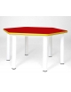 TAVOLINO ESAGONALE CON GAMBE IN ACCIAIO COLORE GRIGIO - GRANDEZZA 1 PER NIDO - CM L.55X46H