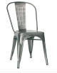 SEDIA con struttura in metallo verniciato e vernice trasparente - cm 36x36x85h