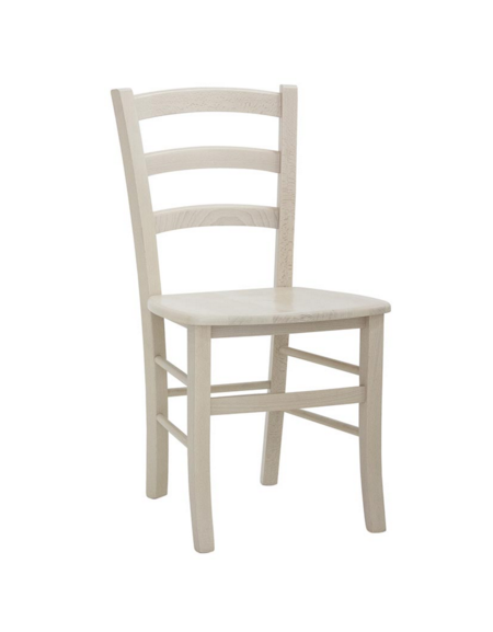 SEDIA con struttura e seduta in legno di faggio - colori a scelta - cm 42x39x87h