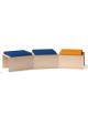 BRUCOPANCA 3 PEZZI CON CUSCINI INCLUSI cm 156X38X29h - CONFORME AI CAM