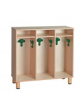 ARMADIETTO SPOGLIATOIO A 9 POSTI A GIORNO CON TRE SCOMPARTI PER SCUOLA ELEMENTARE O MATERNA - CM 105X41X100H