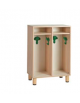 ARMADIETTO SPOGLIATOIO 6 POSTI A GIORNO CON 2 SCOMPARTI PER SCUOLA MATERNA O ELEMENTARE - CM 71X41X100H