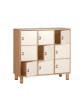 ARMADIO SPOGLIATOIO 9 POSTI IN LEGNO AD ANTE SINGOLE CM.105X41X100H - CONFORME AI CAM