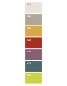 MENSOLA CON FIANCHI COLORATI, BORDO ANTERIORE E 6 APPENDINI CM 105X26X22H