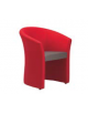 Poltroncina per riunione o zona attesa nelle versioni monocolore o bicolore cm 69X60X44/77H - CONFORME AI CAM
