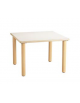 TAVOLO QUADRATO PIANO LATTE IN LEGNO cm 75X75X40H - CONFORME AI CAM