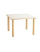 TAVOLO QUADRATO PIANO LATTE IN LEGNO PER ASILO NIDO - cm 64x64x46H - CONFORME AI CAM-ADATTO A BAMBINI DA 1 A 2 ANNI