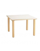 TAVOLO QUADRATO PIANO LATTE IN LEGNO cm 75x75x59h - ADATTO A BAMBINI SOPRA I 6 ANNI - CONFORME AI CAM