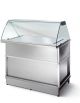 Vetrina calda a secco snack con vetri alti curvi cm. 150x82x137h
