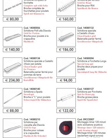 Girarrosto elettrico professionale (20 polli - n 5 aste) luce 725 mm