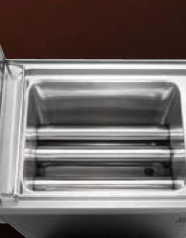 Friggitrice professionale a gas su mobile 2 Vasche da lt. 20+20 - cm 80x71,4x90h - Accensione piezoelettrica