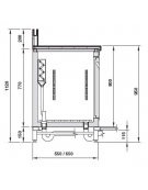 Retrobanco refrigerato 4 sportelli motore interno da cm 250