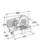 Affettatrice a gravità domestica lama 27,5 con affilatoio fisso