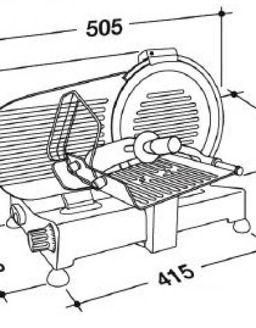 Affettatrice a gravità domestica lama 27,5 con affilatoio fisso