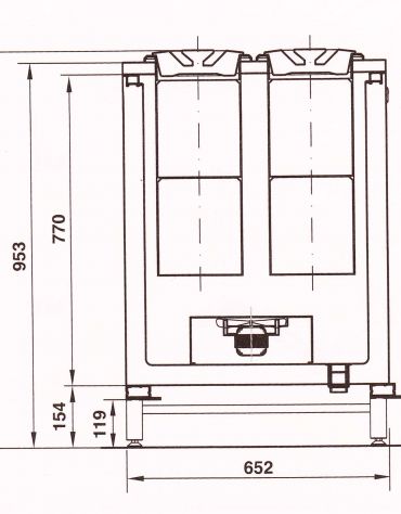 Banco N° 4+4 Pozzetti gelati - VENTILATO