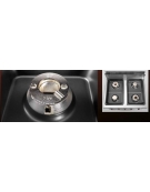 Cucina a gas 4 fuochi ALTA POTENZA con forno a gas GN 2/1 - cm 80x70x85/90h