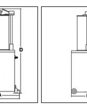 Insaccatrice idraulica verticale litri 55