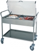 Carrello refrigerato in acciaio inox AISI 304 con piastre eutettiche refrigeranti - cm 108x57x104h