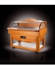 Carrello refrigerato Buffet in legno statico +3° +10°C - Capacità N° 4 GN 1/1 - Dimensioni cm 142x75x125h