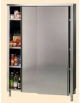 Armadio verticale in acciaio inox con 2 ante scorrevoli per ristorazione - Dimensioni cm 200x50x170h