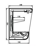 Espositore pensile refrigerato LINEA TOP da cm. 250