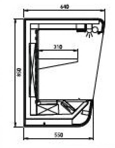 Espositore pensile refrigerato LINEA TOP da cm. 250