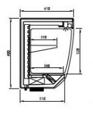 Espositore pensile refrigerato SPALLE IN VETRO da cm. 250