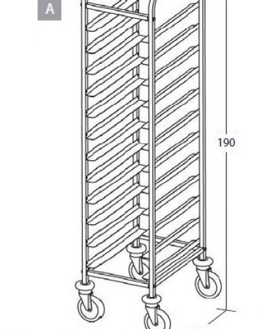 Carrello portavassoi - Portata 12 vassoi EN - EUROTHERM