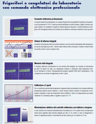 Armadio congelatore da laboratorio Lt. 601-Comando professionale