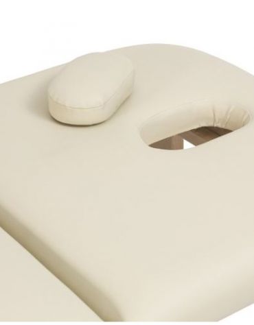 LETTINO IN LEGNO PER FISIOTERAPIA MASSAGGI E VISITA MEDICA CON FORO FACCIALE , PORTAROTOLO E PIANO DI APPOGGIO INFERIORE