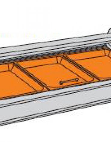 Vetrina calda da banco-Lunghezza cm. 103