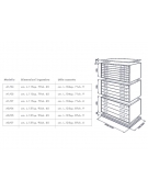 Portadisegni orizzontale A1 cm 115x79x57h a 4 cassetti