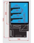 Vetrina refrigerata ventilata da cm. 120 - VETRI DRITTI