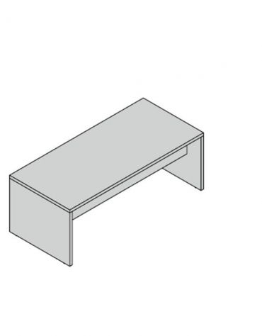 Scrivania lineare  fianco legno 180x90x74h