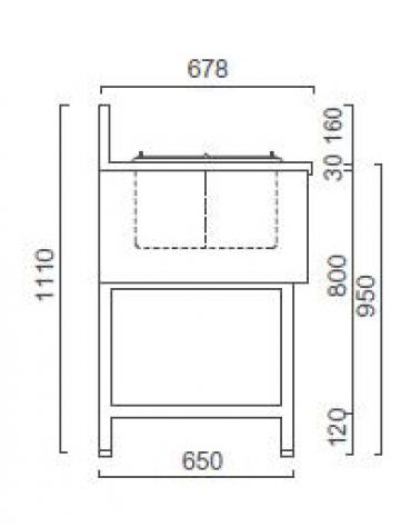 Banco granite da N° 8 Pozzetti-MOTORE INTERNO