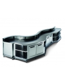 Bancone bar grezzo da rivestire refrigerato STATICO 1 sportello con bancalina - cm 54,5x65x113h-Motore esterno escluso 