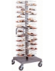 Carrello portapiatti a colonna con griglie verniciate piatti diametro cm 25/31 - cm. 70x70x175h