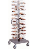 Carrello portapiatti verticale con griglie cromate piatti diametro cm 18/23 - cm. 60x60x175h