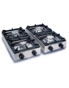 Fornellone a gas professionale verticale 2 fuochi Kw. 8+8 - cm 35x66x17h