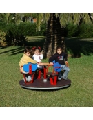 Giostra girevole per bambini con sedili 4 posti - struttura in acciaio zincato - Diametro cm 125