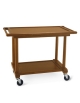 Carrello in legno - 2 piani - colore Noce - Dimensioni cm 107x55x82h
