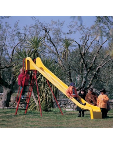 Scivolo in Resina per bambini da giardino - scala di risalita in acciaio - Da interrare - cm 395x115x240h