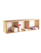 CASELLARIO PENSILE IN LEGNO A TRE CASELLE - CM 76,2x24,6x26,6 - CONFORME AI CAM