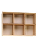 CASELLARIO IN LEGNO A 6 CASELLE - CM 76,2X24,6X51,4h - CONFORME AI CAM