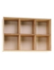 CASELLARIO IN LEGNO A 6 CASELLE - CM 76,2X24,6X51,4h - CONFORME AI CAM