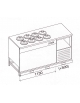 Banco N° 8+8 Pozzetti gelati -Refrigerazione statica a glicole - Motore interno incluso - cm. 163x67x95h