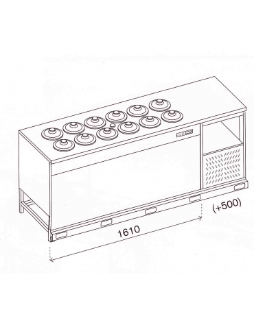 Banco N° 12+12 Pozzetti gelati
