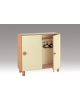 SPOGLIATOIO A 10 POSTI CON ANTE IN LEGNO COLORATE CM 105X41XH100 - CONFORME AI CAM