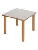 TAVOLO QUADRATO IN LEGNO MASSELLO DI FAGGIO PER SCUOLA MATERNA - CM 64x64xH53 - CONFORME AI CAM