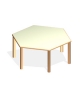 TAVOLO ESAGONALE CM 128x111x53h - ADATTO A BAMBINI DA 3 A 6 ANNI - CONFORME AI CAM